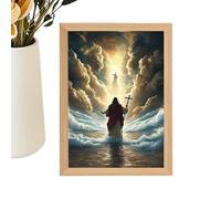 Luce notturna a forma di Gesù, luce notturna che ispira Gesù, decorazione da parete cristiana decorativa a LED, decorazione religiosa per la casa per compleanno, soggiorno, Natale e chiesa