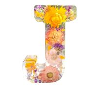 Luce notturna a forma di lettera floreale, luce notturna fai da te, fiori pressati in resina, luce notturna a LED, lampada decorativa per la casa, regalo per la festa della mamma e compleanno