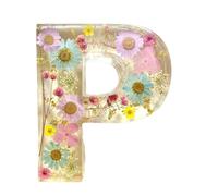 Luce notturna a forma di lettera floreale, luce notturna fai da te, fiori pressati in resina, luce notturna a LED, lampada decorativa per la casa, regalo per la festa della mamma e compleanno