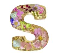 Luce notturna a forma di lettera floreale, luce notturna fai da te, fiori pressati in resina, luce notturna a LED, lampada decorativa per la casa, regalo per la festa della mamma e compleanno