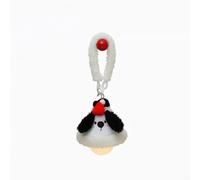 Luce notturna a forma di pinguino in morbido peluche per camera da letto, LED dimmerabile a 3 livelli, cavo da appendere da 14,5 cm, luce decorativa alimentata a batteria ricaricabile (cane in pile)