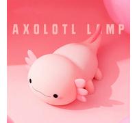 Luce notturna a LED adorabile a forma di axolotl rosa - in silicone morbido, con controllo touch, ricaricabile USB, perfetta per la decorazione della camera da letto e come regalo per Natale e complea