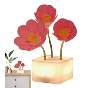 Luce notturna a LED da scrivania, lampade floreali per camere da - notturne da comodino a fioritura automatica - Lampada senza fili, luce respiratoria decorativa per la scuola materna, la cameretta de