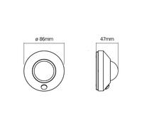 OSRAM NIGHTLUX Plafoniera, bianca, sensore di movimento, IP20, a batteria, 4000 K bianco freddo, ideale per corridoi, scale e interni