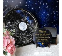 Luce notturna a LED personalizzata, libro degli ospiti per matrimonio celestiale alternativo cartello di benvenuto, regalo a tema galassia per coppie, segnaletica per matrimonio sotto le stelle (30 cm
