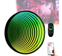 Luce notturna a specchio infinito a LED con telecomando e app di controllo per camera da letto e soggiorno