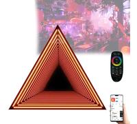 Luce notturna a specchio infinito a LED con telecomando e app di controllo per camera da letto e soggiorno