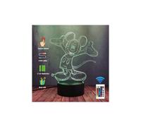 Luce notturna Anime Mickey Minnie Mouse, lampada da scrivania a illusione LED 3D con 16 sfumature di
