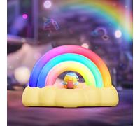 Luce notturna arcobaleno per bambini, ricaricabile tramite USB, lampada LED per bambini, con controllo touch e timer, carina e sicura per la cameretta dei bambini, decorazione per la cameretta dei