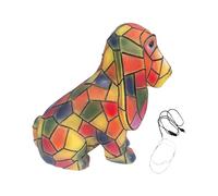 Luce notturna artistica della serie Dog, lampada Yorkshire/Basset Hound, luce notturna da tavolo in resina colorata, decorazione vintage per la casa, regalo divertente per gli amanti dei cani