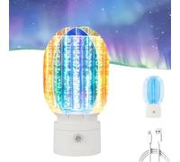 Luce Notturna Aurora Rotante 3d,3d Rotating Aurora Night Light,Luci Stellate,luce Notturna Dimmerabile E Portatile,Ricaricabile,Dimmerabile,Lampada Da Tavolo Multicolore Con Rotazione A 360 Gradi-A