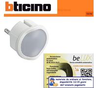 BTICINO KIT - ADATTATORE SPINA STANDARD TEDESCA + LUCE EMERGENZA COLORE BIANCO S