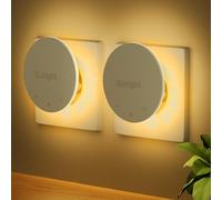 Luce Notturna Bambini [2 Pezzi] con Sensore di Movimento, 3 Modalità, Luminosità Regolabile, Retroilluminazione,Touch Control, 2700K Bianco Caldo Lampada, per Camera dei Bambini, Corridoio, Scale