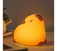 Luce notturna bambini Capybara Night Lamp -Capybara Dimmable Timer, Touch Control Silicone Night Light Baby, USB Rechargeable Cute Panda, con piccole arance per la decorazione Nursery
