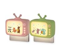 Luce Notturna Bambini da Presa, Lampada Notte con Interruttore, Luci Notturne per Camera da Letto Neonati, Soggiorno (TV Retrò)