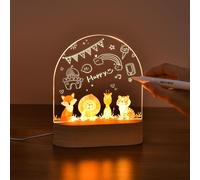 Luce Notturna Bambini Personalizzata Luce Notturna Neonato Animale con Marcatore