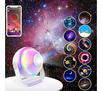 luce notturna bambini proiettore stelle soffitto,accessori camera da letto lampada aurora boreale,controllo APP 11 in 1skylight galaxy projector