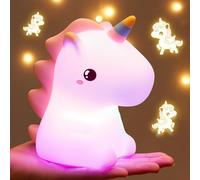 Luce Notturna Bambini,Unicorno Bambina Regalo Battesimo,16 Colori Lampada Notturna perBambini,Morbida+Dimmerabile Lucina Notte Bambini,Ricaricabile Luce Notturna Neonato Cameretta Bambina Regalo