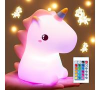 Luce Notturna Bambini,Unicorno Bambina Regalo Battesimo,16 Colori+Telecomando La