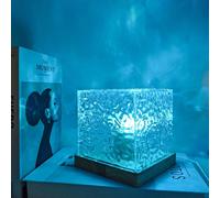 Luce notturna con pressione dell'acqua rotante, con telecomando e 16 colori regolabili, favorisce efficacemente il sonno. Proiettore di cristallo a pressione d'acqua rotante, adatto per soggiorno, uff