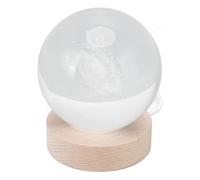 Luce Notturna con Sfera di Cristallo, Elegante Interruttore a Pulsante Sfera di Cristallo 3D Decorativa con Base per la Casa (Sistema Galattico Luce calda)