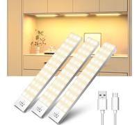 Luce Notturna Da Incasso a LED, 3 Pezzi, Luce Bianca Calda, Con Sensore Di Movim