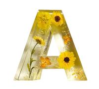 Luce Notturna Da Lettura - Insegna Di Auguri Luminosa | Lettere In Resina Con Luce | Alfabeto Con Fiori Pressati E Illuminazione Notturna | Lettere Decorative A LED