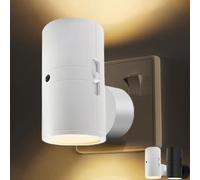 luce notturna da presa con sensore movimento,luce notturna con sensore movimento e tasto on off,Luce Notturna con Sensore di Luce,Luminosità Superiore e Inferiore Regolabile,per Cameretta, Bagno-B