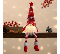 Luce notturna decorativa a forma di gnomo natalizio senza volto, offre un'illuminazione morbida per un'atmosfera accogliente, perfetta per la decorazione stagionale in camere da letto e aree comuni