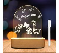Luce notturna del bambino personalizzata LED: Lampada da comodino per bambini con nome e data, regalo per nascita e battesimo, compleanno, Natale, ragazza ragazzo, luce notturna per bambini