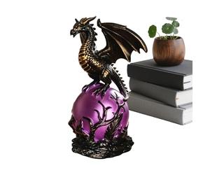 Luce Notturna Del Drago - Cucciolo Fantasy In Resina, Lanterna Creatura USB | Mitica Scultura Display Accento Decor, Rettile Incantato Scaffale Ornamento Per Soggiorno Camera Da Scaffale