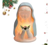 Luce notturna della Vergine Maria, illuminazione calda e rilassante, luce notturna per le vacanze, per casa, Natale, asilo nido, camera universitaria, decorazione per comodino