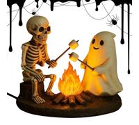 Luce notturna di Bonfire Ghost - Halloween Atmosphere Nights Lights, Spooky Halloween Ambience Night Light, Carina Skeleton Ghost Skeleton Night Light | Illuminazione a LED per il comodino d