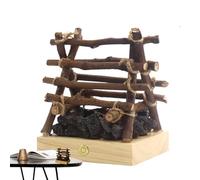 Luce notturna di fuoco da campo - falso focolare | Lampada di fuoco finto fuoco 3 modalità regolabili | Decorazioni per il festival di Natale di Halloween | Lampada in legno finto LED 3D per