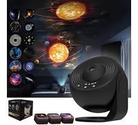 Luce Notturna Globing Gunong, Proiettore Stellare Galattico 12 in 1, Rotazione a 360°, Lucernario Senza Pareti