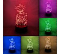 Luce Notturna Goku, Lampada Dragon Ba LED Manga, Intelligent Touch Control 7 Luci Decorative A Colori Variabili, Adatto Per La Decorazione Della Camera Dei Ragazzi E Delle Ragazze, Regalo Compleanno