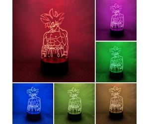 Luce Notturna Goku, Lampada Dragon Ba LED Manga, Intelligent Touch Control 7 Luci Decorative A Colori Variabili, Adatto Per La Decorazione Della Camera Dei Ragazzi E Delle Ragazze, Regalo Compleanno