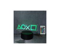 Luce notturna illusione 3D per sala giochi, gamepad, scrivania, decorazione per console Playstation,