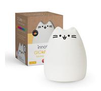 InnoGIO GIOKitty Midi, Luce Notturna per Bambini a Forma di Gatto, Silicone Morbido, 7 Colori Alternati, Ricarica Cavo USB, Lampada da Comodino Adatta anche ai Neonati