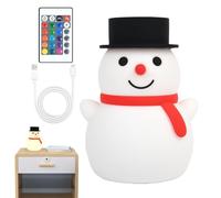 Luce notturna in Silicone per | LED Ricaricabile Pupazzo di Neve | Morbido Silicone Lampada Tocco | Per La Camera di Scuola materna Camera Da Soggiorno Dormitorio
