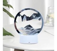 Luce notturna interattiva a clessidra con design creativo di sabbia per casa e bar (nero)