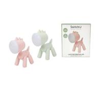 Luce notturna led dinosauro rosa e verde 15,5x19x9 cm - switch u
