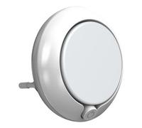 OSRAM LUNETTA Luce notturna rotonda bianca con sensore; Tecnologia LED; Flusso luminoso 3 lm; 3000 K bianco caldo; interruttore on/off; installazione della presa
