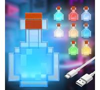 Luce notturna magica a LED con 8 colori, attivata e ricaricabile, molto realistica, luce notturna per bambini e camera da letto, scrivania