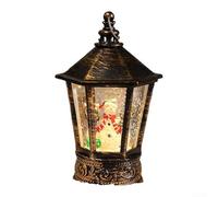Luce notturna natalizia a LED, stile retrò, piccola lampada a vento per le vacanze, con Babbo Natale, pupazzo di neve, alce, per migliorare l'atmosfera stagionale (il pupazzo di neve)