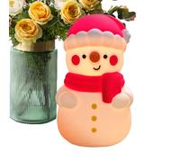 Luce notturna natalizia con pupazzo di neve, lampada natalizia con timer, decorazione per la casa per l'inverno, scena nevicata, dormitorio per bambini, appartamento, soggiorno, studio, bagno, camera