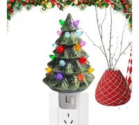 Luce Notturna Natalizia | Figurina Retrò Decorazione Casa | Decorazione Da Parete Con Luce Ad Albero Di Natale Con | Per Soggiorno Camera Dei Bambini Armadio Studio Comodino Scrivania Corridoio Scaffa