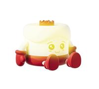 Luce notturna Pat in Silicone,Luce notturna in Silicone, Lampada da notte per torta al cioccolato dei cartoni animati, Luce morbida in silicone di alimentare per soggiorno, asilo, camera da