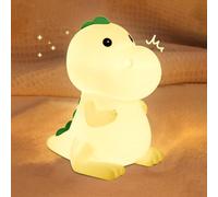 Luce Notturna per Bambini a Forma di Dinosauro - 7 Colori Che Cambiano, Squishy, Lampada da Comodino in Silicone Portatile Ricaricabile Touch