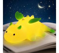 Luce notturna per bambini, con drago, dimmerabile, in silicone, luce notturna per bambini, con funzione magnetica, batteria USB, per cameretta dei bambini, lampada touch (verde)